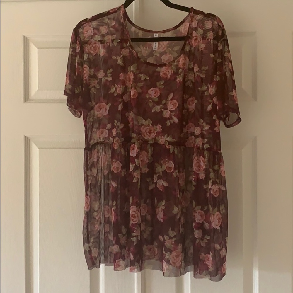 Piphany sheer mesh top